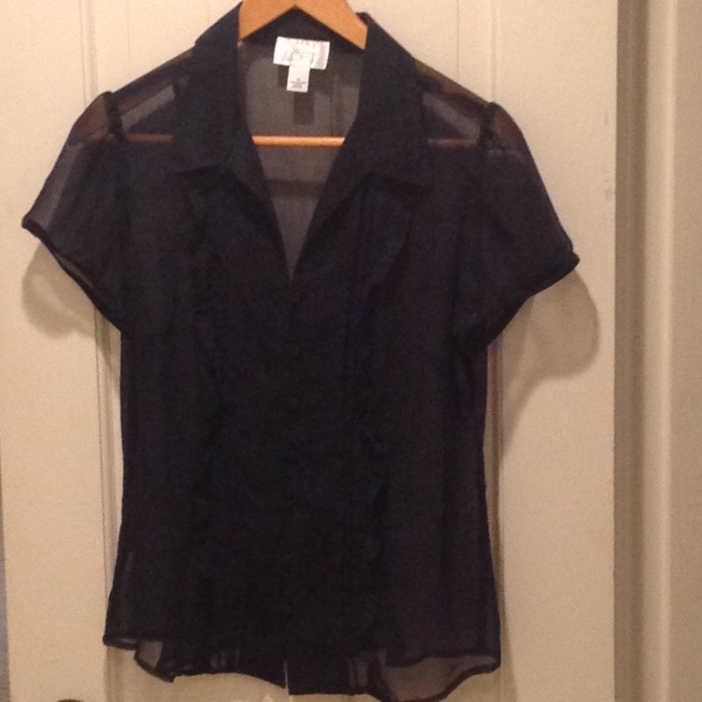 Ann Taylor Loft sheer blouse